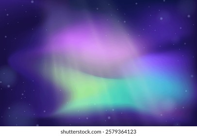 Abstract space background sky with northern lights