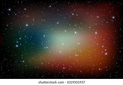 abstract space background with stars nebula and galaxy Vector illustration vector illustration