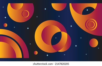 abstract space background template for banner, landing page, or poster