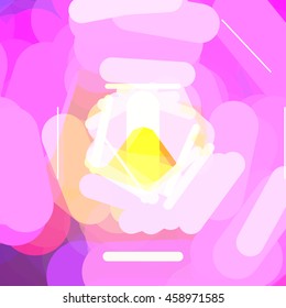 Abstract space blast background illustration - Vector template.