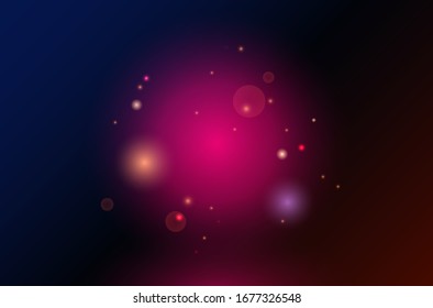 Abstract space blurred background with shine and glitter. dark sky and sparkling stars. vector illustration with place for text.