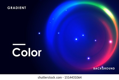 Abstract space circle color background