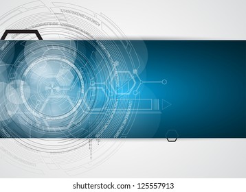 abstract space circle computer technology business banner