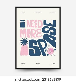 Abstract space and cosmos posters template. Modern trendy Matisse minimal style. Astronomy and Stellar decor. Hand drawn design for wallpaper, wall decor, print, postcard, cover, template, banner