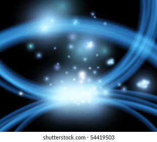 Abstract space flares. Vector illustration