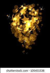 Abstract space football vector background with stars