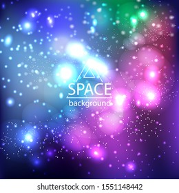 Abstract space galaxy background with cosmic light and stars