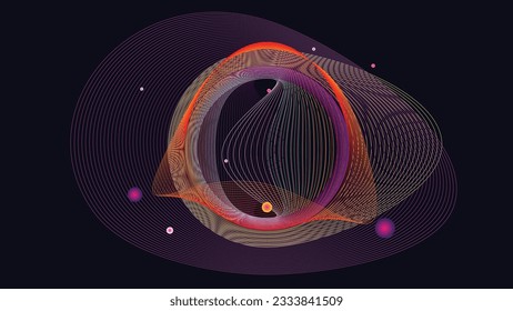 Abstrakter Raum geometrischer Nebel in der äußeren Galaxie. Dieses abstrakte, einfache Design macht Ihr Projekt bedeutender und eleganter. Sie können es in Ihrem Projekt verwenden.