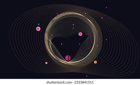 Abstract space geometric nebula ring in the outer galaxy. This abstract simple design will make your project more meaningful and elegant. You can use it in your any project.