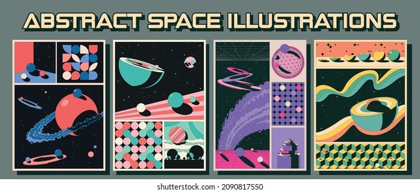 Abstract Space Illustration Set