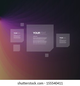 Abstract space light background text box design with your text  Eps 10 vector illustration