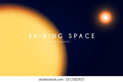 Abstract space light effect. Bokeh minimal design. Futuristic cosmos background