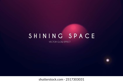 Abstract space light effect. Bokeh minimal design. Futuristic cosmos background