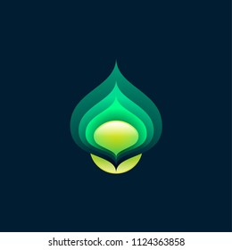Abstract space logo. Color planet logo. Sphere and orbits emblems. Beautiful abstract icon on a dark background. 