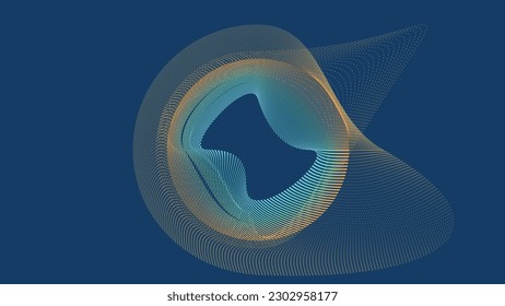 Espacio abstracto anillo de nebulosa en fondo azul oscuro