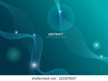 Abstract space pattern design with dots and flowing lines 