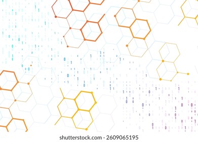 Abstract space polygonal illustration. Big data code representation. Graphic concept for your design.