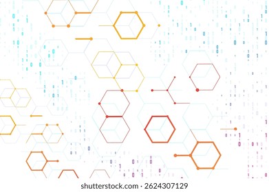 Abstrakte polygonale Raumdarstellung. Darstellung von Big Data Code. Grafikkonzept für Ihr Design.