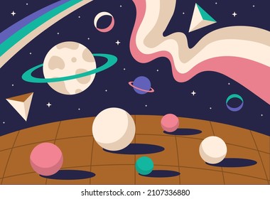 Abstract Space Psychedelic Style