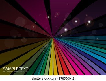 Abstract space rainbow color background swirl illustration - Vector abstract color striped background illustration 