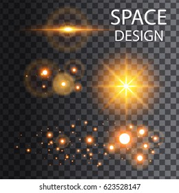 abstract space shine with circle llustration vector design