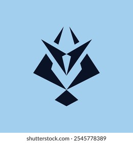 Abstract space ship sci-fi symbol emblem