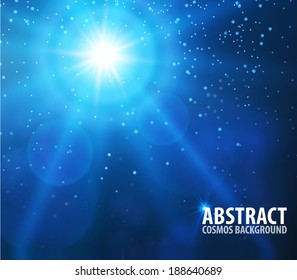 abstract space & star background. Vector illustration