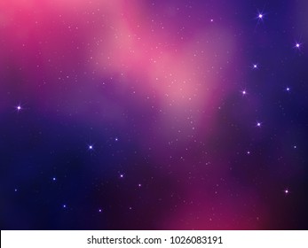 abstract space vector background with stars nebula