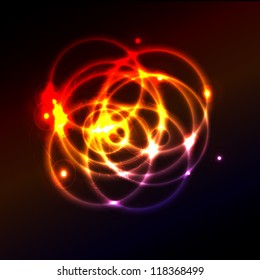 Abstract space, vector technical drawing, shiny space background eps10