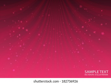 Abstract space warp into stars vector background illustration - Red space slide in to stars vector background  template