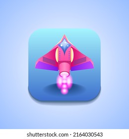 Abstract Spaceship Rocket Logo Vector Design Style Science Space Galaxy Universe Icon Symbol Sign For Games