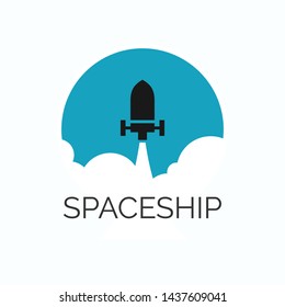 Abstract Spaceship web Icons and vector logo