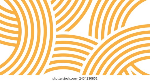 Abstract spaghetti background, colored lines and patterns, orange and white colors, vector illustration.