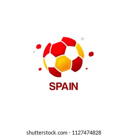 Abstract Spain Football Logo designs vector, Soccer championship banner vector