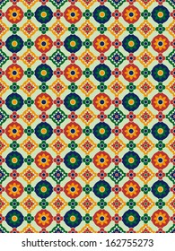 Abstract spanish mosaic illustration pattern. EPS Vector file. Hi res JPEG included. 