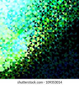 Abstract Sparkle Green Blue Yellow Black Vector Background