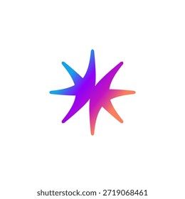Icono abstracto de la chispa. Símbolo de la Plantilla del diseño púrpura