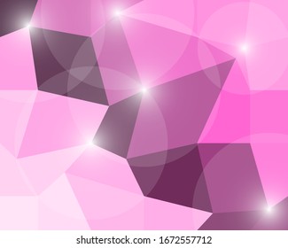 Abstract sparkle pink polygon vector background