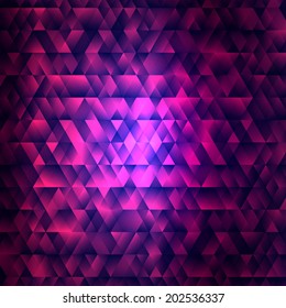 abstract sparkle purple  triangle background