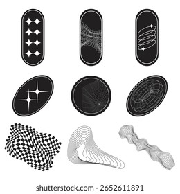 Abstract Sparkle Sticker with Y2K Retro Simple Icon Aesthetic