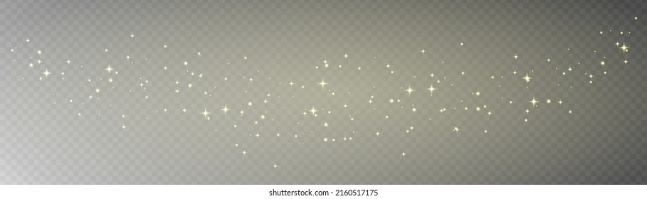 Abstract sparkles isolated on a transparent background. Bokeh lights effect. Vector dust sparks and bright stars shine with special light effect. Christmas sparkling magical. Vector illustration