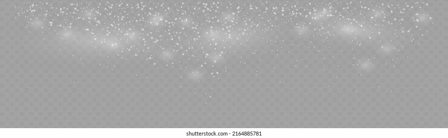 Los destellos abstractos aislados en un fondo transparente. Efecto de las luces de bokeh. El polvo vectorial brilla y las brillantes estrellas brillan con especial efecto de luz. La Navidad brillante mágica. Ilustración del vector