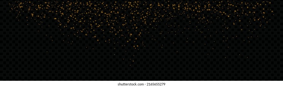 Abstract sparkles isolated on a transparent background. Bokeh lights effect. Vector dust sparks and bright stars shine with special light effect. Christmas sparkling magical. Vector illustration