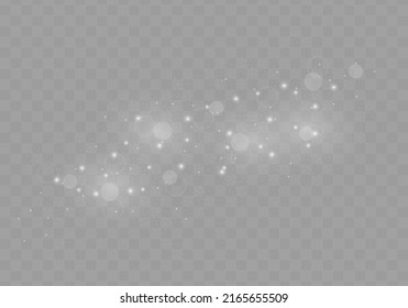 Abstract sparkles isolated on a transparent background. Bokeh lights effect. Vector dust sparks and bright stars shine with special light effect. Christmas sparkling magical. Vector illustration