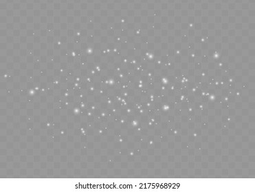 Los destellos abstractos aislados en un fondo transparente. Efecto de las luces de bokeh. El polvo vectorial brilla y las brillantes estrellas brillan con especial efecto de luz. La Navidad brillante mágica. Ilustración del vector
