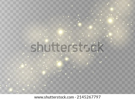 Abstract sparkles isolated on a transparent background. Bokeh lights effect. Vector dust sparks and bright stars shine with special light effect. Christmas sparkling magical. Vector illustration