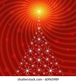  Abstract Sparkling Christmas Tree