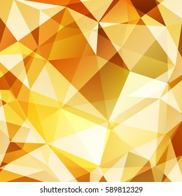 Abstract sparkling gold polygonal pattern with mosaic triangles. Design element for banners or wallpapers.