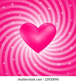 Abstract Sparkling Heart Background
