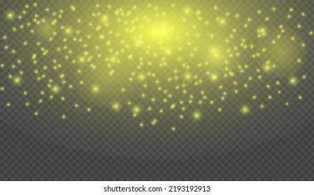 Abstrakte, glänzende Textur. Schlauer Partikeleffekt. goldener glänzender Spur von Raumsternstaub aus glänzenden Teilchen auf dunklem Hintergrund.
